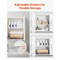 White Wall-Mounted Laundry Cabinet with 3 Doors and Adjustable Shelves 54 in